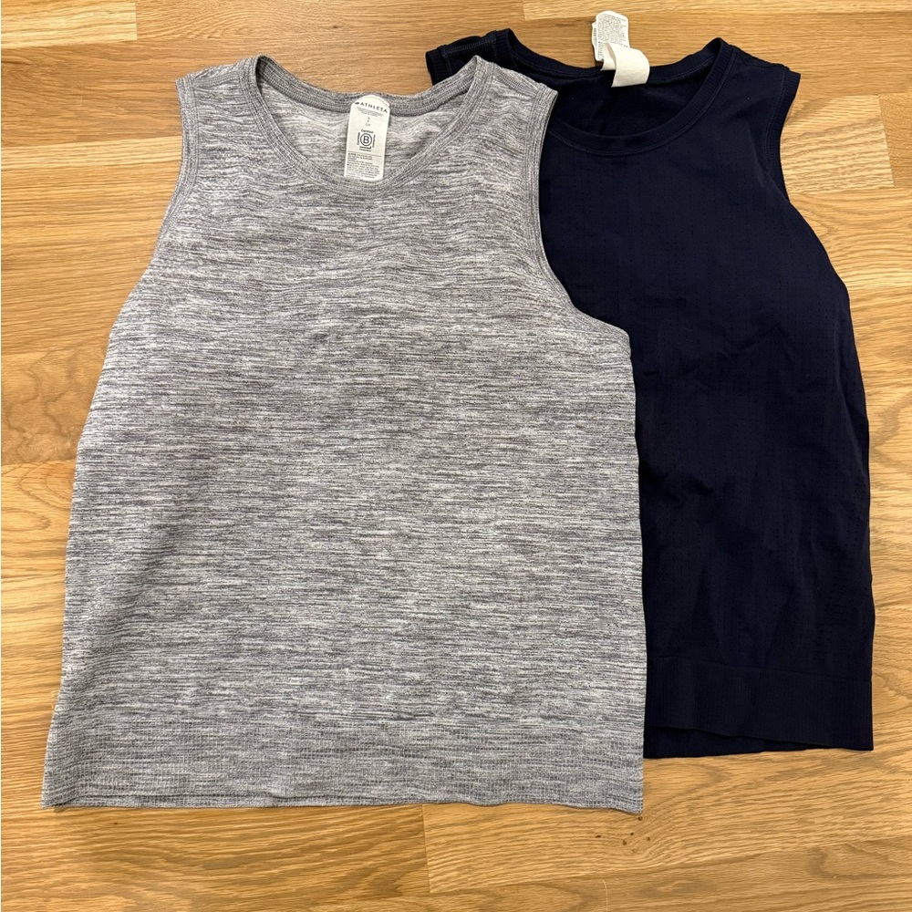 Athleta In Motion Tanks Small Navy and Gray